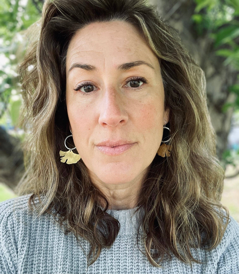 Handmade Ginkgo Earrings | Fluff Hardware