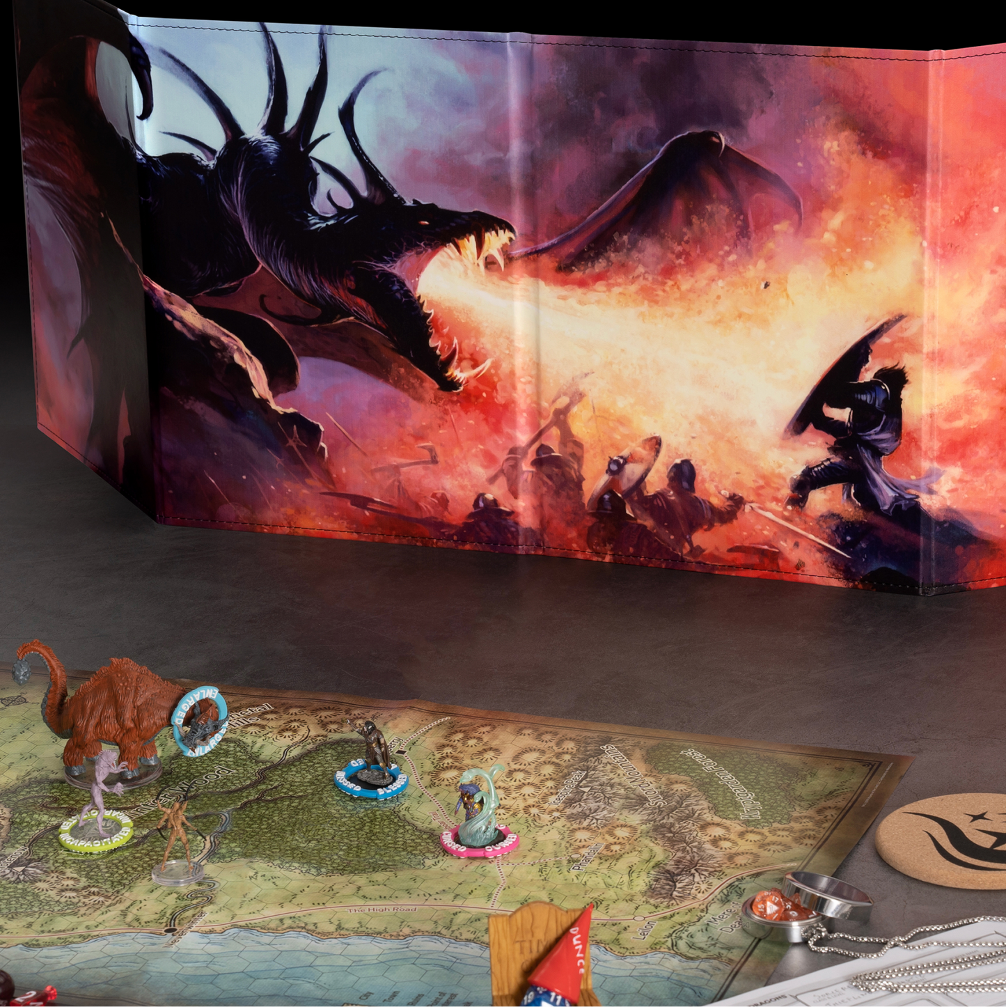 full color customizable DM screen, customizable DM screen, dungeon master screen with pockets, GM screen with inserts, DM screen transparent pockets, DM screen A4 inserts, travel friendly DM screen, folding DM screen 9x12, 36 inch wide DM screen, tabletop RPG game master screen, Dungeons and Dragons DM screen, TTRPG accessories, dungeon master tools, game master accessories, DM screen gift, gift for dungeon masters, campaign notes organizer, portable RPG screen, Lynx DM screen, LNX08001, X003L985HD, rolepla