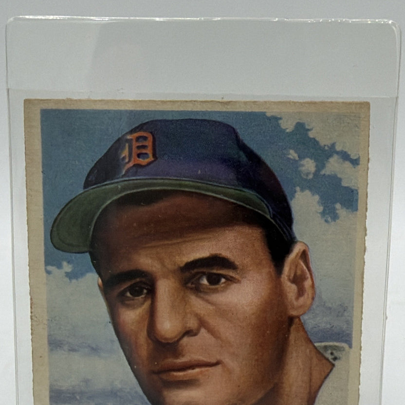 Close-up of Walt Dropo's illustrated portrait wearing a Detroit Tigers cap