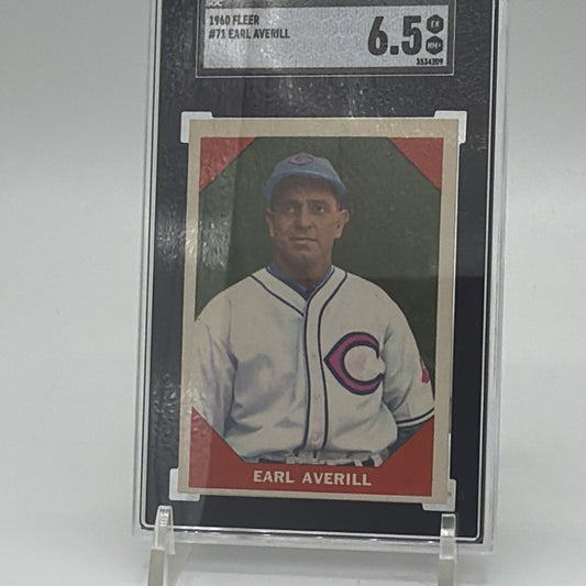 1960 Fleer Earl Averill #71 baseball card graded SGC 6.5