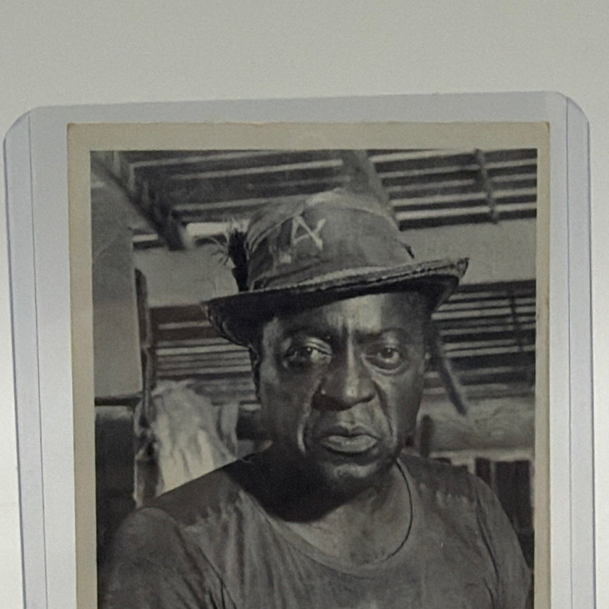 Close-up of Quarrel wearing a hat in the 1962 James Bond film Dr. No