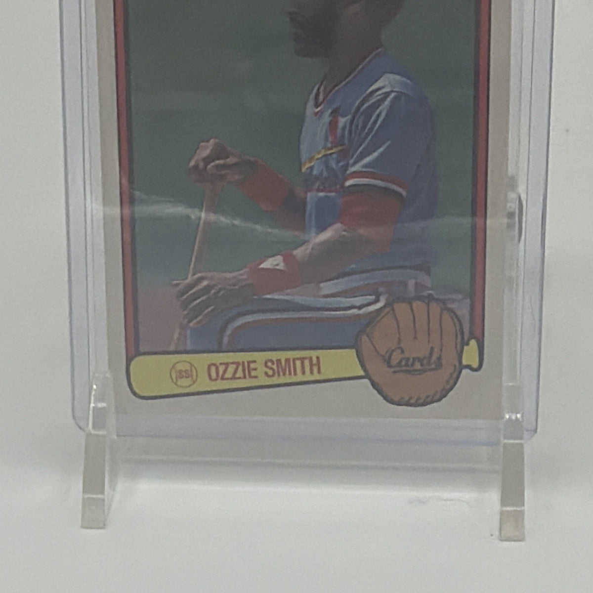Detail view showing condition of 1983 Donruss Ozzie Smith #120 card