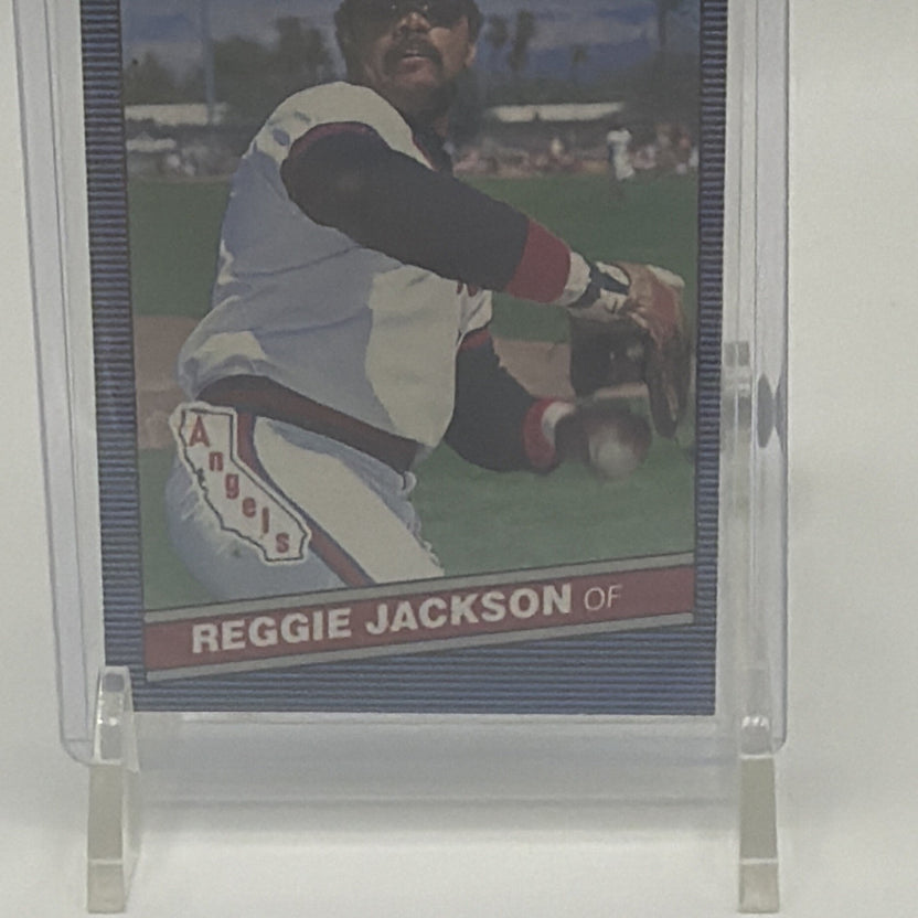 Detail view showing condition of 1986 Donruss Reggie Jackson #377 card