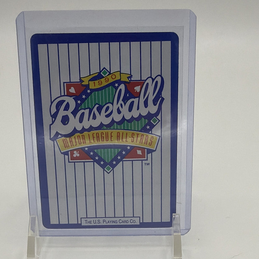 Back of 1990 MLB Major League All-Stars Wade Boggs playing card