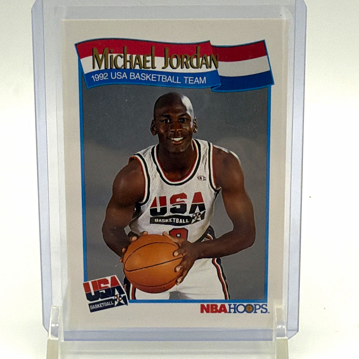Front of 1991-92 NBA Hoops Michael Jordan #579 USA Basketball trading card