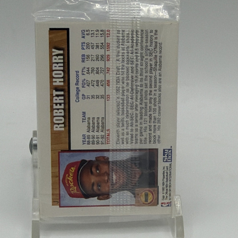 Reverse view of the NBA Hoops Draft Redemption set through its original clear packaging