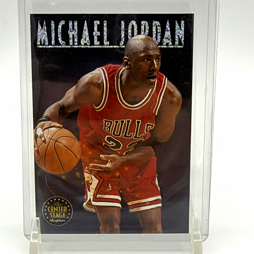 Front of 1993-94 SkyBox Premium Michael Jordan Center Stage CS1 basketball card