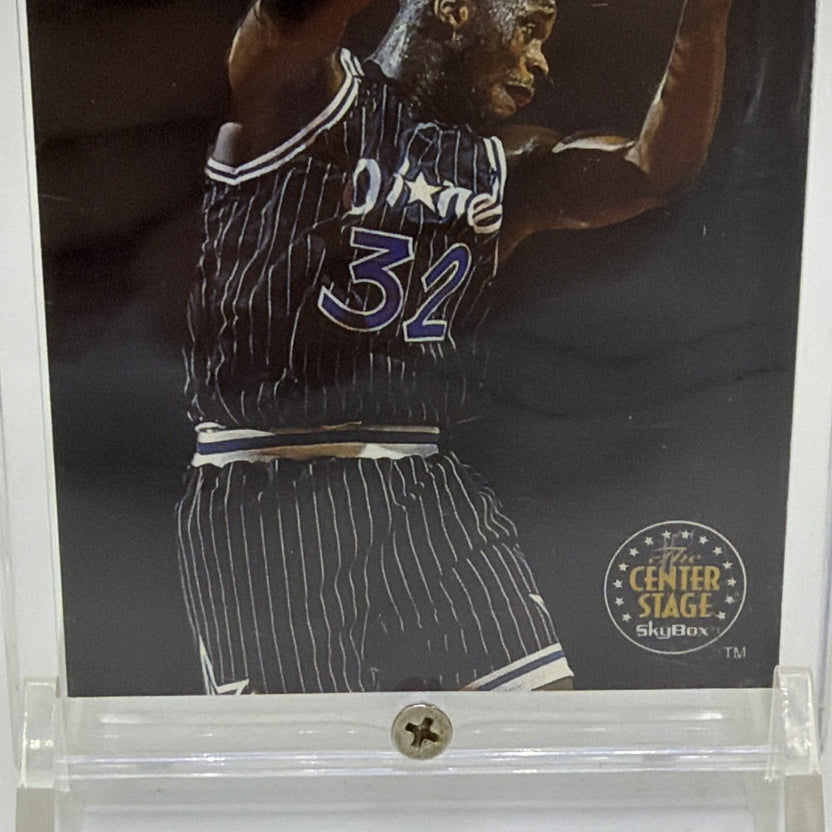 Detail of Shaquille O'Neal's Orlando Magic jersey and basketball action on SkyBox Center Stage #CS2