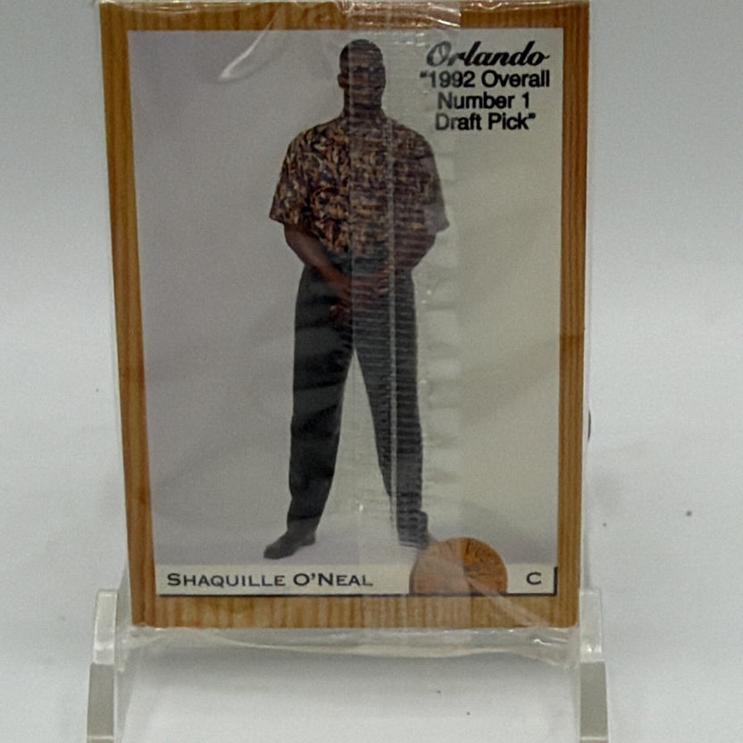 Reverse-facing card visible through protective packaging of 1993 Classic basketball set