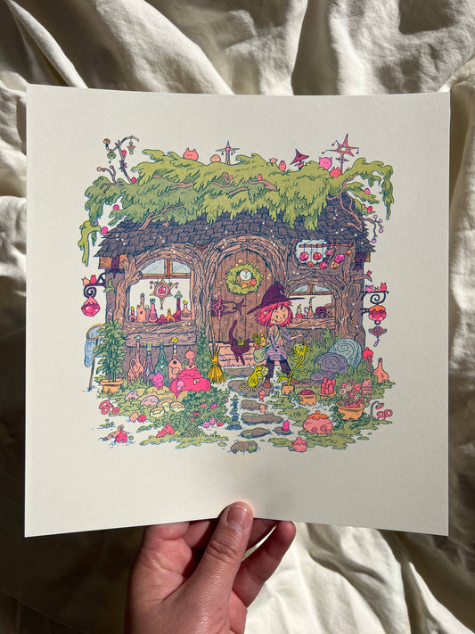 Little Witch House Riso Print, Natalie Andrewson