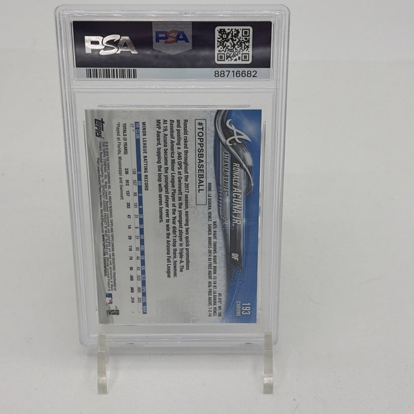 2018 Topps Chrome - Ronald Acuña Jr. #193  (RC)  PSA 10