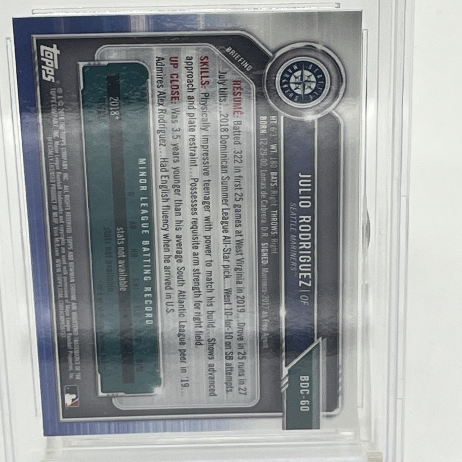 2019 Bowman Chrome Draft Julio Rodriguez RC Autographed Authenticated Beckett 2019 Bowman Chrome Draft Julio Rodriguez RC, Julio Rodriguez rookie auto Beckett, Julio Rodriguez Bowman Chrome autograph, Beckett authenticated Julio Rodriguez card, Mariners rookie card, Julio Rodriguez BAS autograph, Bowman Draft Chrome RC auto, Seattle Mariners prospect card, Julio Rodriguez 1st Bowman autograph, MLB rookie trading card Beckett
