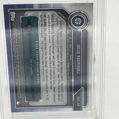2019 Bowman Chrome Draft Julio Rodriguez RC Autographed Authenticated Beckett 2019 Bowman Chrome Draft Julio Rodriguez RC, Julio Rodriguez rookie auto Beckett, Julio Rodriguez Bowman Chrome autograph, Beckett authenticated Julio Rodriguez card, Mariners rookie card, Julio Rodriguez BAS autograph, Bowman Draft Chrome RC auto, Seattle Mariners prospect card, Julio Rodriguez 1st Bowman autograph, MLB rookie trading card Beckett