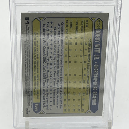 2022 Topps Silver Pack Bobby Witt Jr Update T87C34 MINT PSA 9 ROOKIE RC 2022 Topps Silver Pack Bobby Witt Jr, Bobby Witt Jr Rookie Card PSA 9, Topps Update T87C34 RC, PSA graded baseball cards, Kansas City Royals rookie card, Bobby Witt Jr RC silver pack, PSA 9 Bobby Witt Jr Topps, Topps 2022 Bobby Witt Jr rookie, rare Bobby Witt Jr trading card, Topps Silver Pack RC card