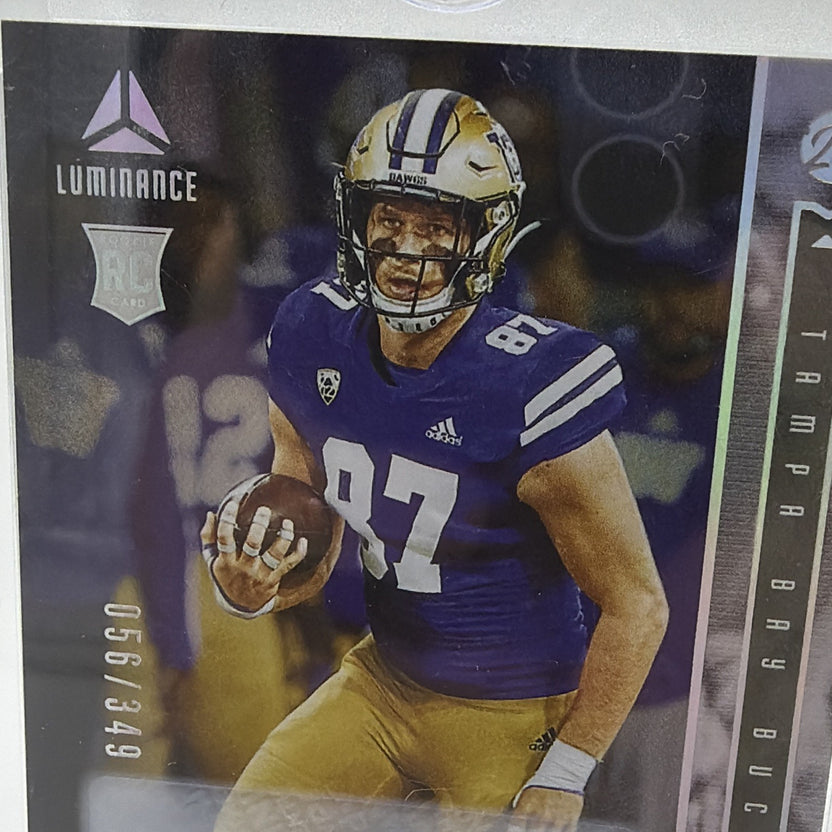Front detail of 2022 Panini Luminance Cade Otton rookie autograph card