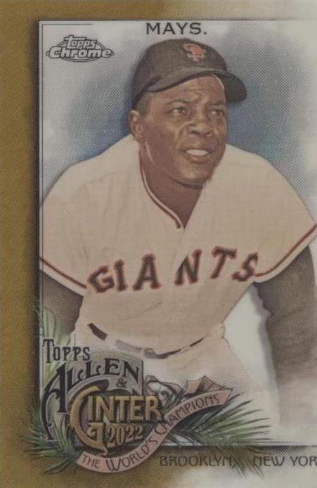 Additional front view of Willie Mays #64 Gold Refractor card showing the reflective Chrome finish
