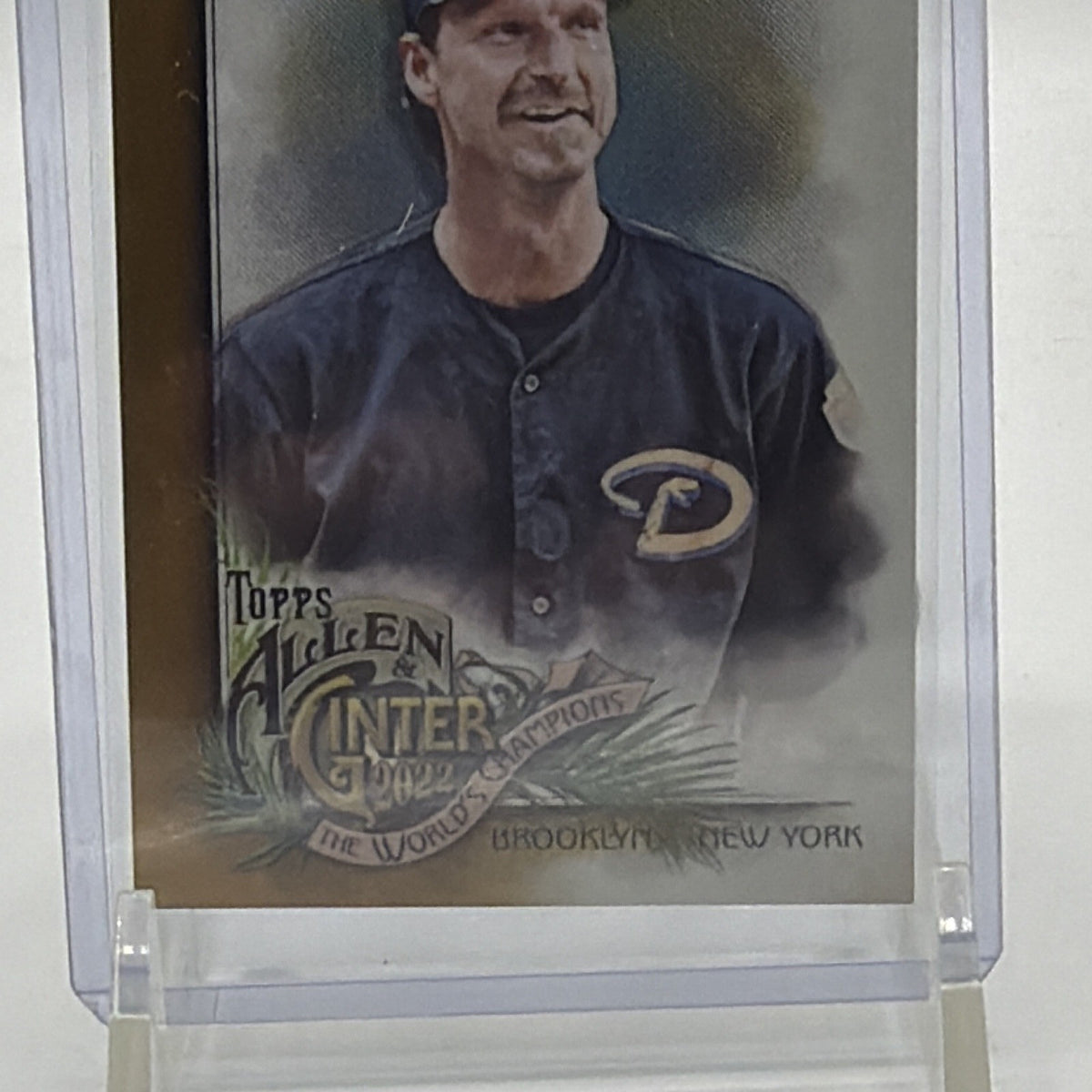 Detailed front view of Randy Johnson's Gold Refractor #78