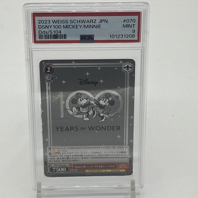 2023 Weiss Schwazr JPN Disney 100 Mickey/Minnie PSA 9 Rare Card Here’s your SEO keyword block and image file name for the 2023 Weiss Schwarz JPN Disney 100 Mickey/Minnie PSA 9 card:

🔑 SEO Keyword Block:
Weiss Schwarz Disney 100 card, Mickey Minnie PSA 9, 2023 Weiss Schwarz JPN Disney, rare Disney trading card Japan, PSA graded Disney card, Japanese Weiss Schwarz Mickey Minnie, collectible anime Disney card, Mickey Mouse Minnie Mouse card PSA 9, Disney 100th anniversary card, rare Weiss Schwarz graded card