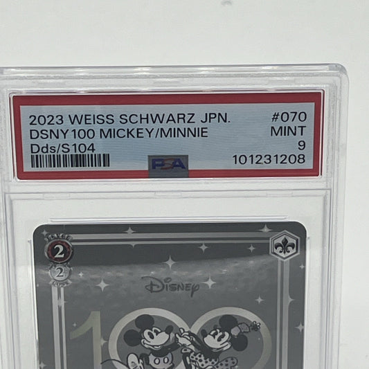2023 Weiss Schwazr JPN Disney 100 Mickey/Minnie PSA 9 Rare Card Here’s your SEO keyword block and image file name for the 2023 Weiss Schwarz JPN Disney 100 Mickey/Minnie PSA 9 card:

🔑 SEO Keyword Block:
Weiss Schwarz Disney 100 card, Mickey Minnie PSA 9, 2023 Weiss Schwarz JPN Disney, rare Disney trading card Japan, PSA graded Disney card, Japanese Weiss Schwarz Mickey Minnie, collectible anime Disney card, Mickey Mouse Minnie Mouse card PSA 9, Disney 100th anniversary card, rare Weiss Schwarz graded card