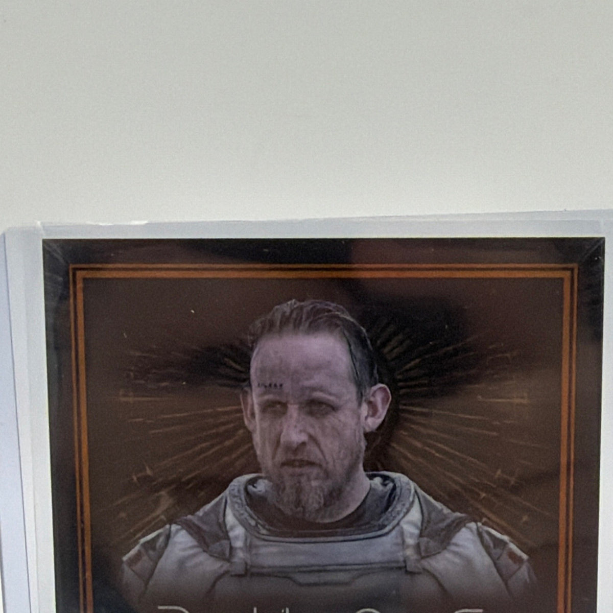 Close-up of Neil Bell as Sardaukar Bashar on the Topps Chrome Dune autograph card