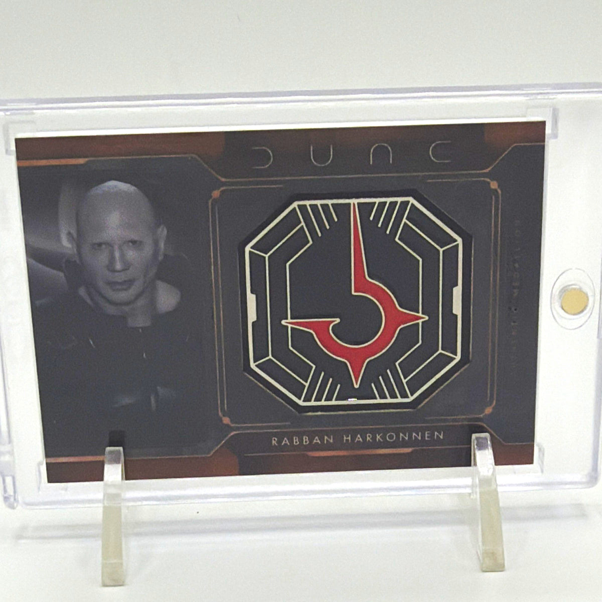 Front of 2024 Topps Dune Chrome Rabban Harkonnen Character Medallion #MCM-GH