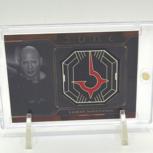 Front of 2024 Topps Dune Chrome Rabban Harkonnen Character Medallion #MCM-GH