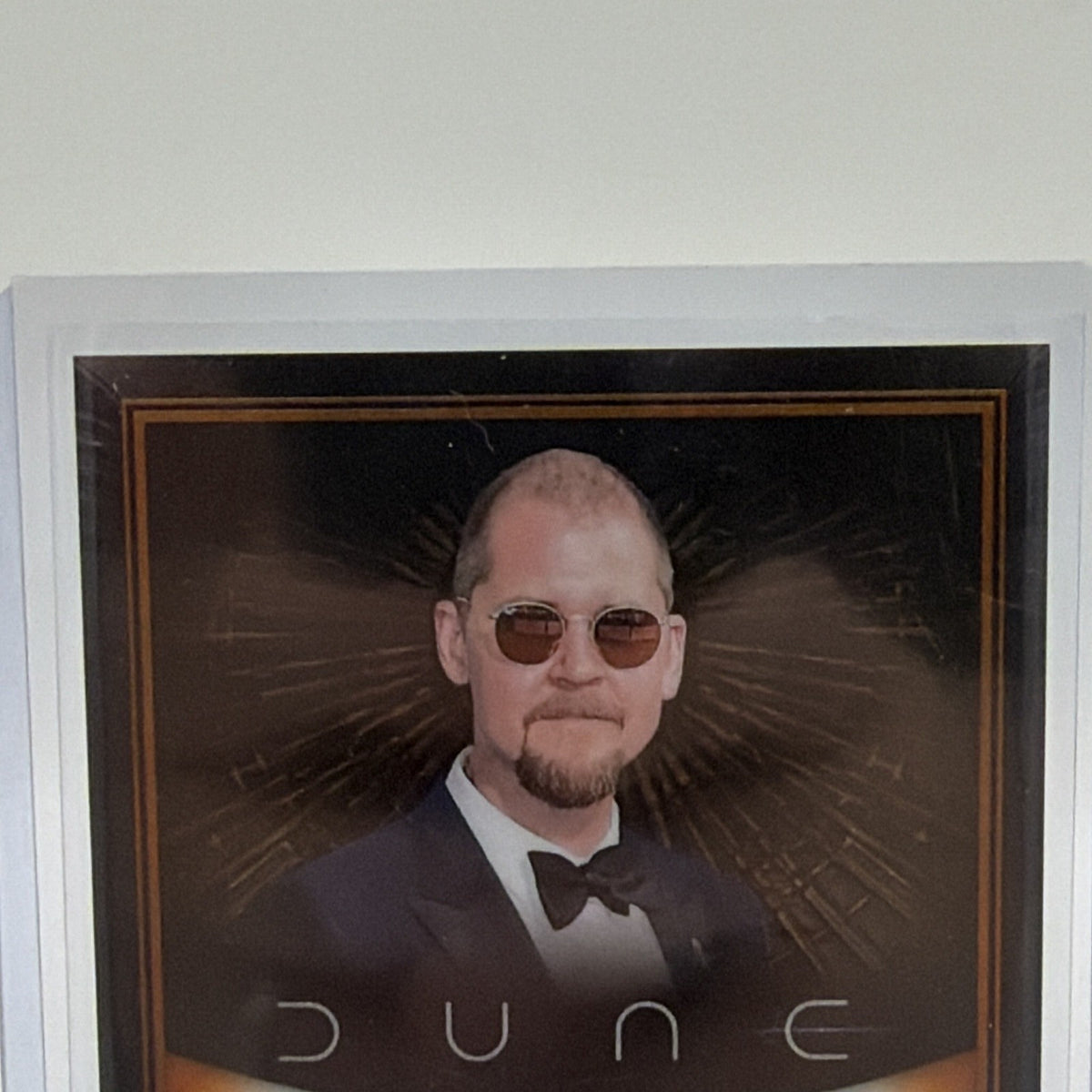 Alternate front view of Love Larson Dune Chrome autograph card in protective holder