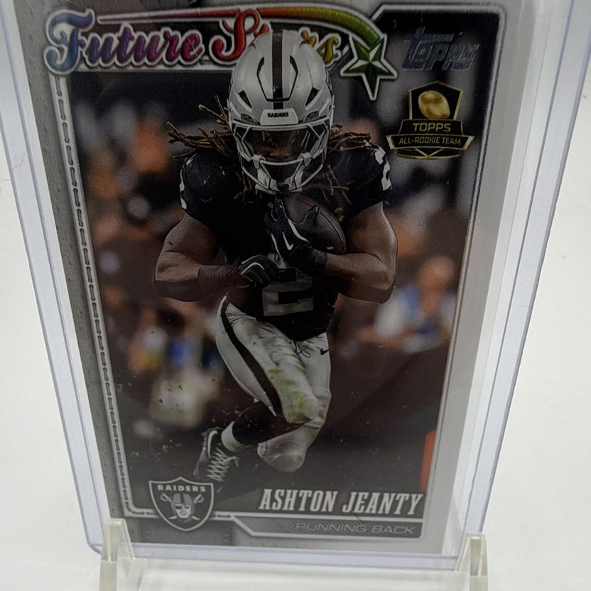 Full front view of 2026 Topps Ashton Jeanty Future Stars #262 in his Las Vegas Raiders uniform