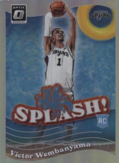 Additional front view of Victor Wembanyama Splash Holo Prizm rookie card showing full insert design