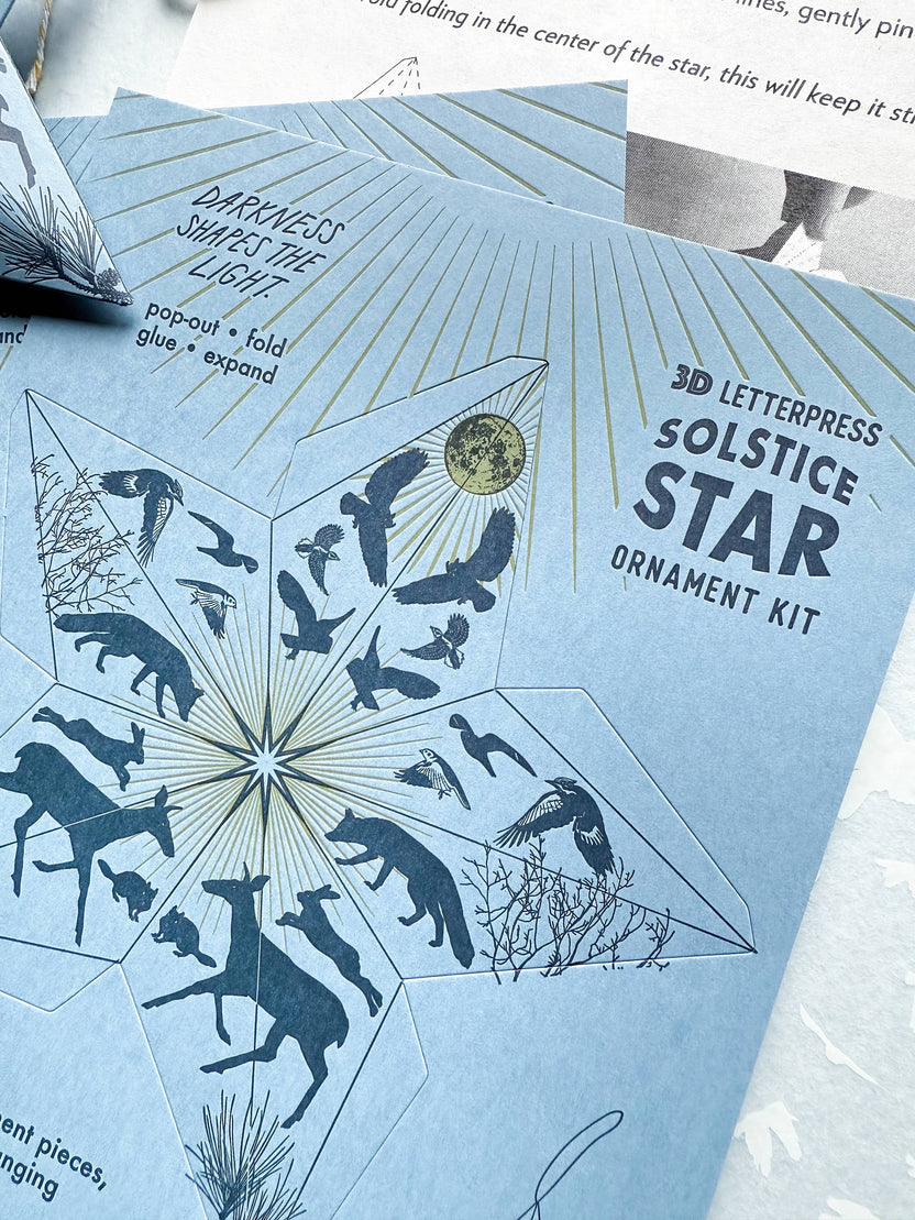 Holiday Solstice Star DIY Paper Ornament Kit