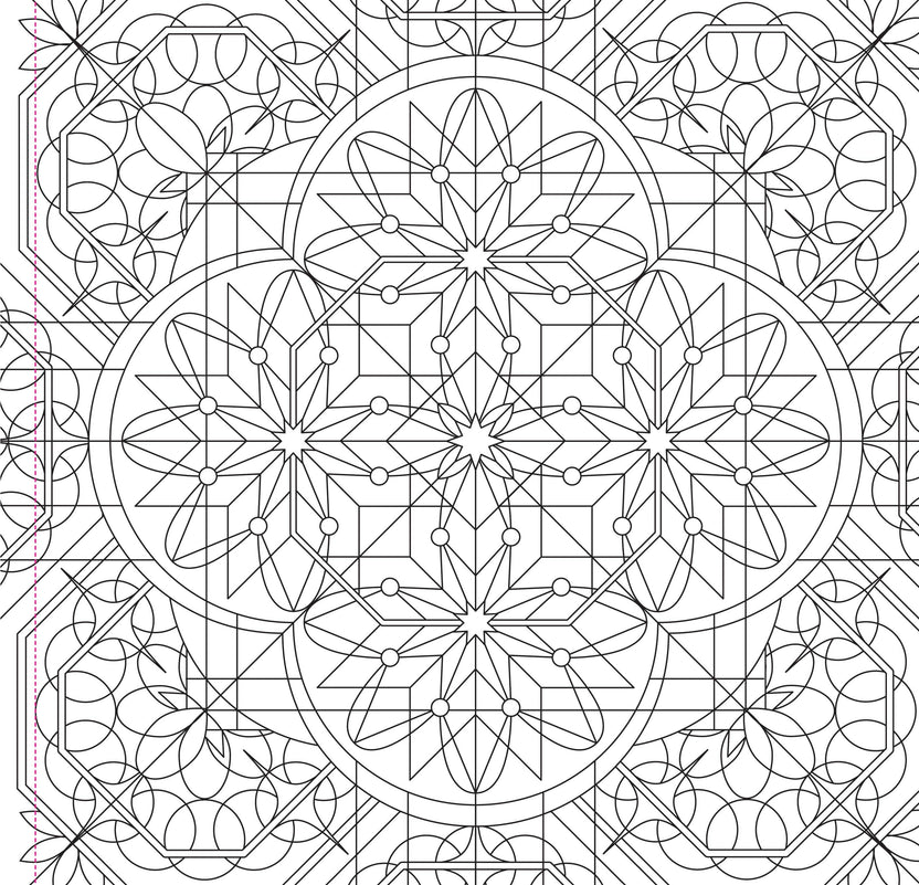 kaleidoscope coloring book, adult coloring book for relaxation, meditative coloring designs, artist coloring book with patterns, geometric coloring pages, stress relief coloring book, single-sided coloring book, perforated coloring pages, acid-free coloring paper, travel-friendly coloring book, intricate mandala-style designs, creative gift for artists