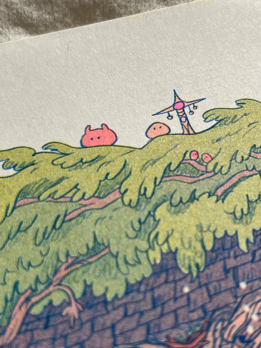 Little Witch House Riso Print by Natalie Andrewson