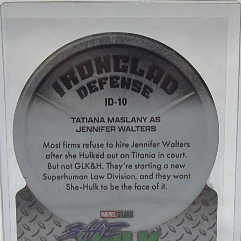 Upper Deck 2023 Marvel Studios She-Hulk Ironclad Defense ID-10 Tatiana Maslany
