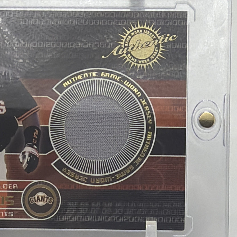Pacific 2001 Private Stock Authentic Barry Bonds Giants game worn Jersey relic