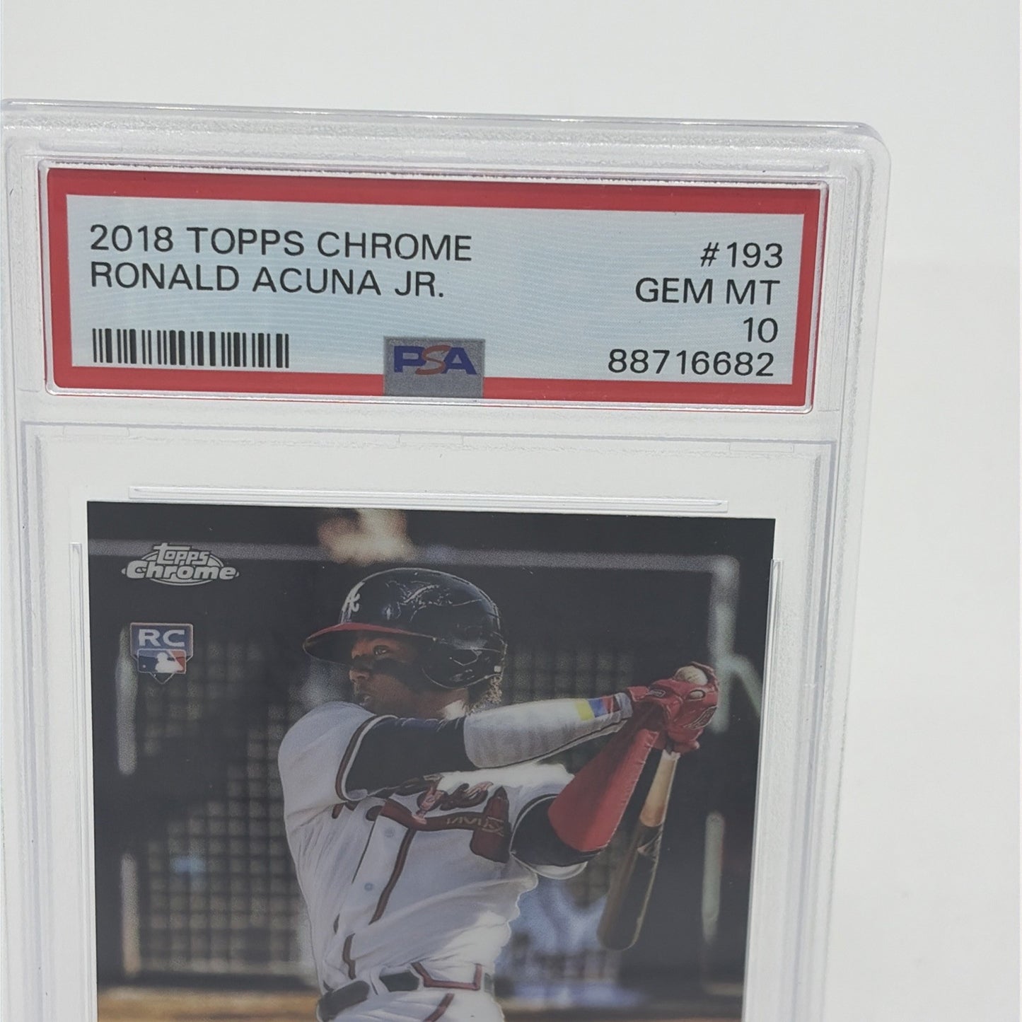 2018 Topps Chrome - Ronald Acuña Jr. #193  (RC)  PSA 10