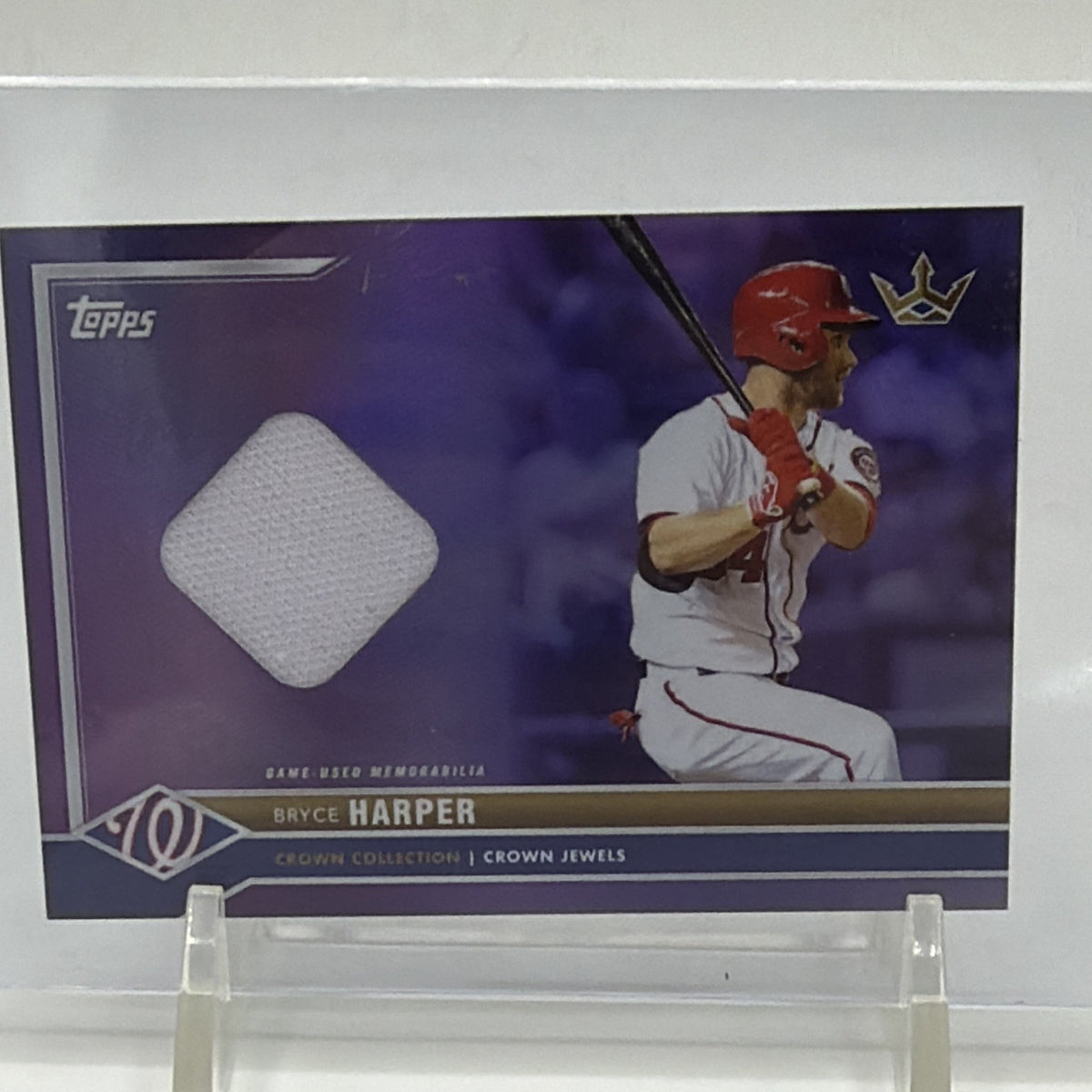 2022 Topps x Bobby Witt Jr. Crown Collection Game Relic Bryce Harper #8 14/25