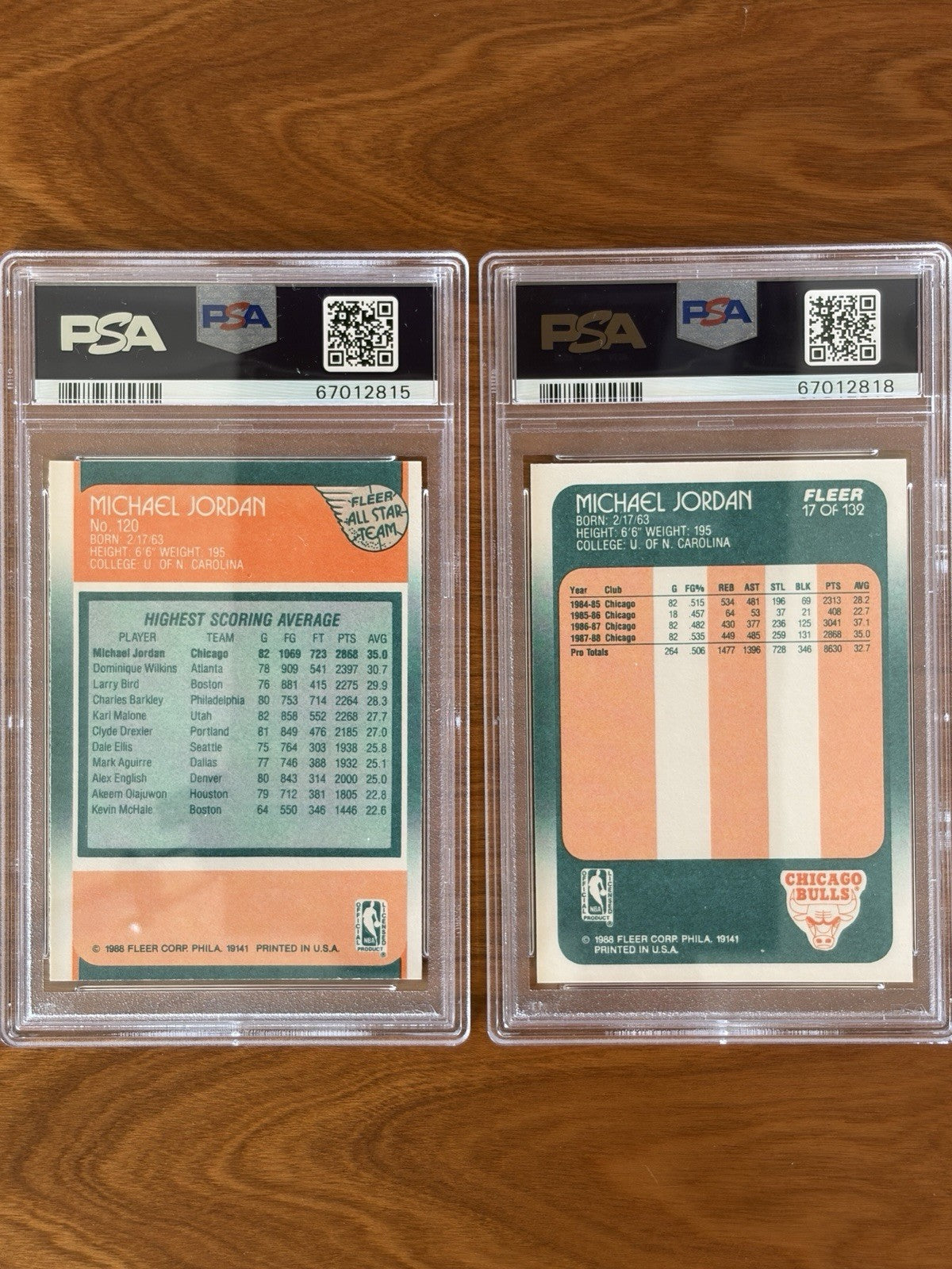 1988 Fleet Basketball Complete Set And Stickers PSA 9 Jordan, Miller, Pippen