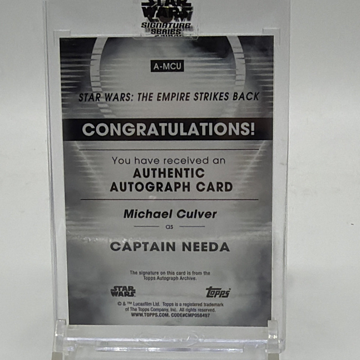 Topps 2018 Star Wars Michael Culver Captain Needa Auto 03/25