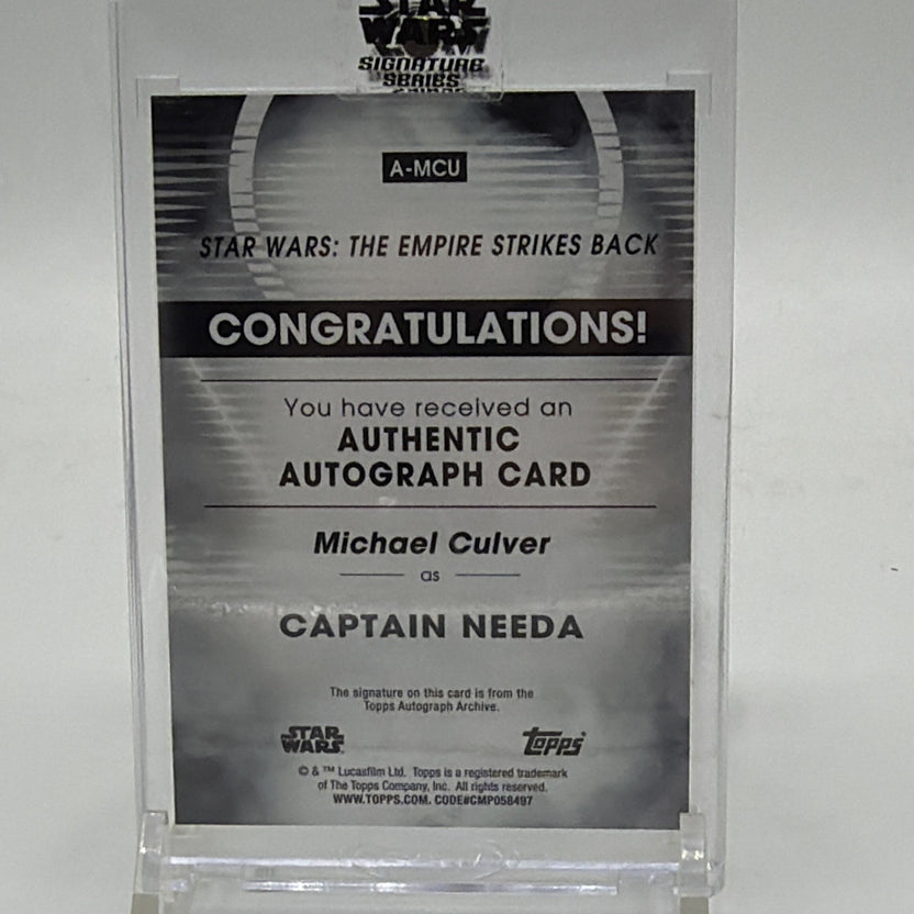 Topps 2018 Star Wars Michael Culver Captain Needa Auto 03/25