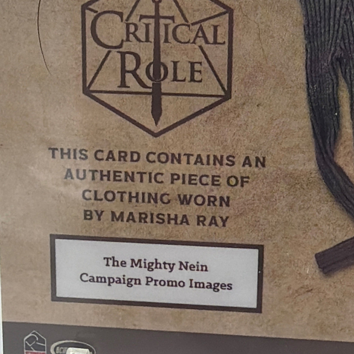 Critical Role 10th Anniversary Marisha Ray Relic Card 2025