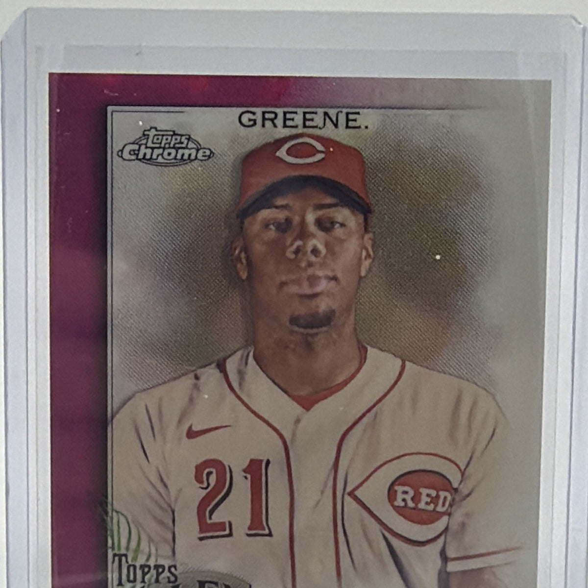 Topps 2022 Allen & Ginter Chrome Hunter Greene #209 (RC) Reds Magenta /199