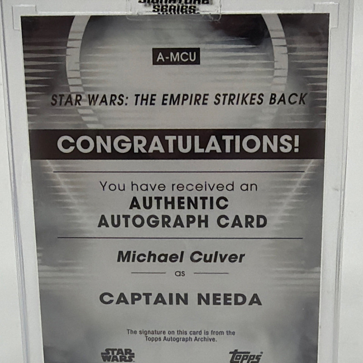 Topps 2018 Star Wars Michael Culver Captain Needa Auto 03/25