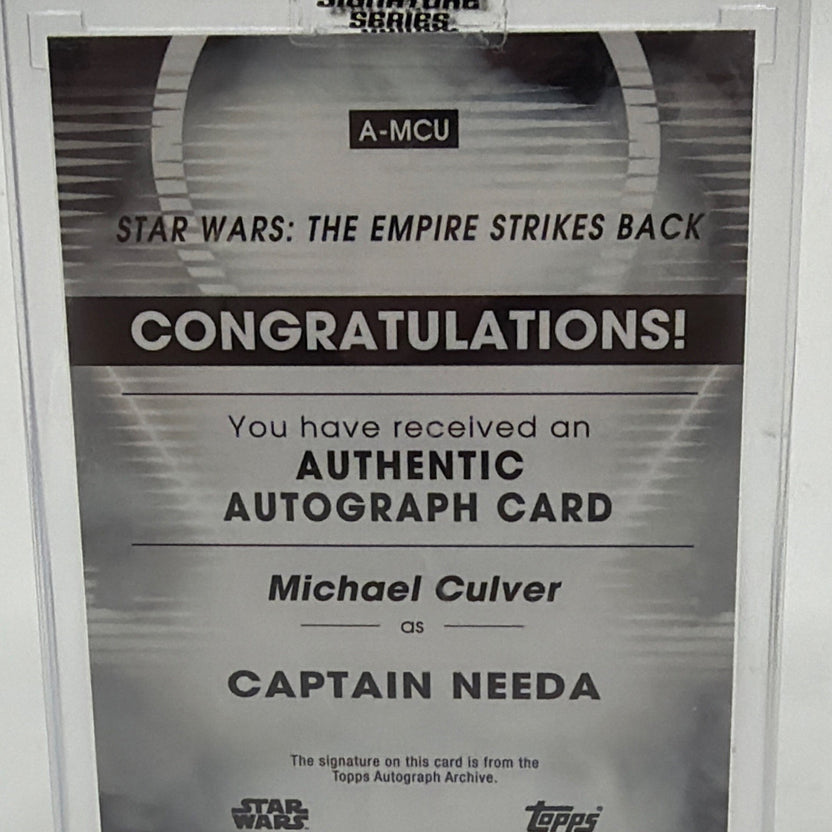 Topps 2018 Star Wars Michael Culver Captain Needa Auto 03/25
