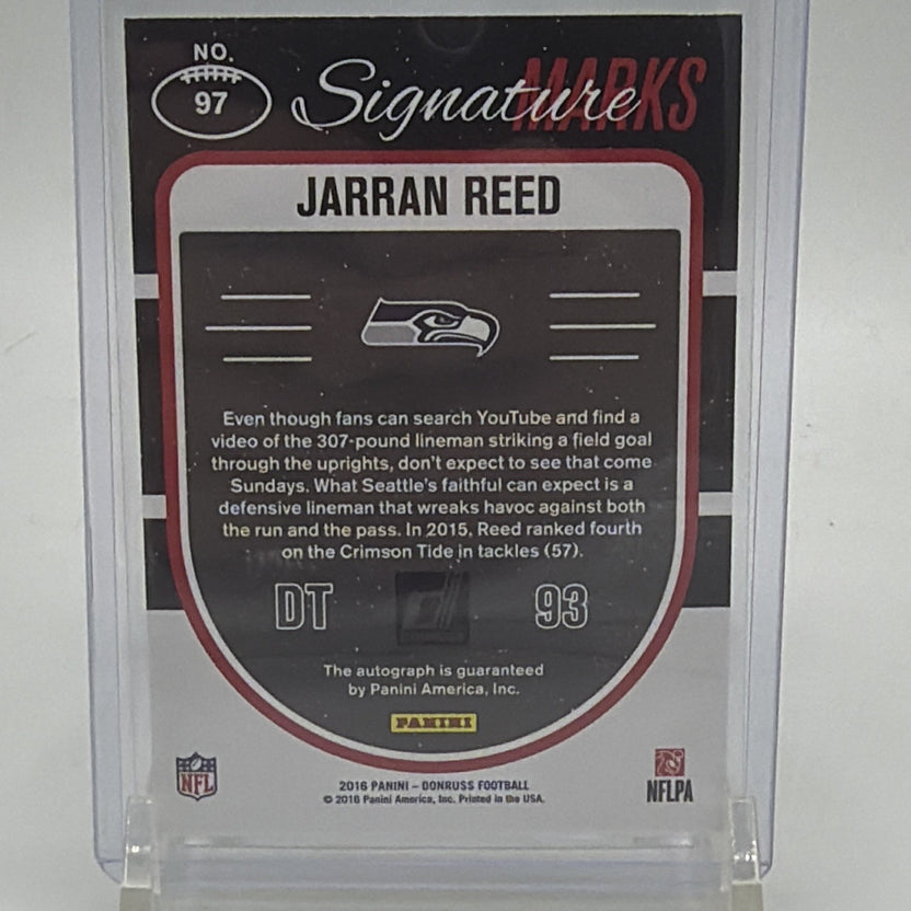 2016 Donruss - Signature Marks Jarran Reed #97 Blue Autograph 42/50