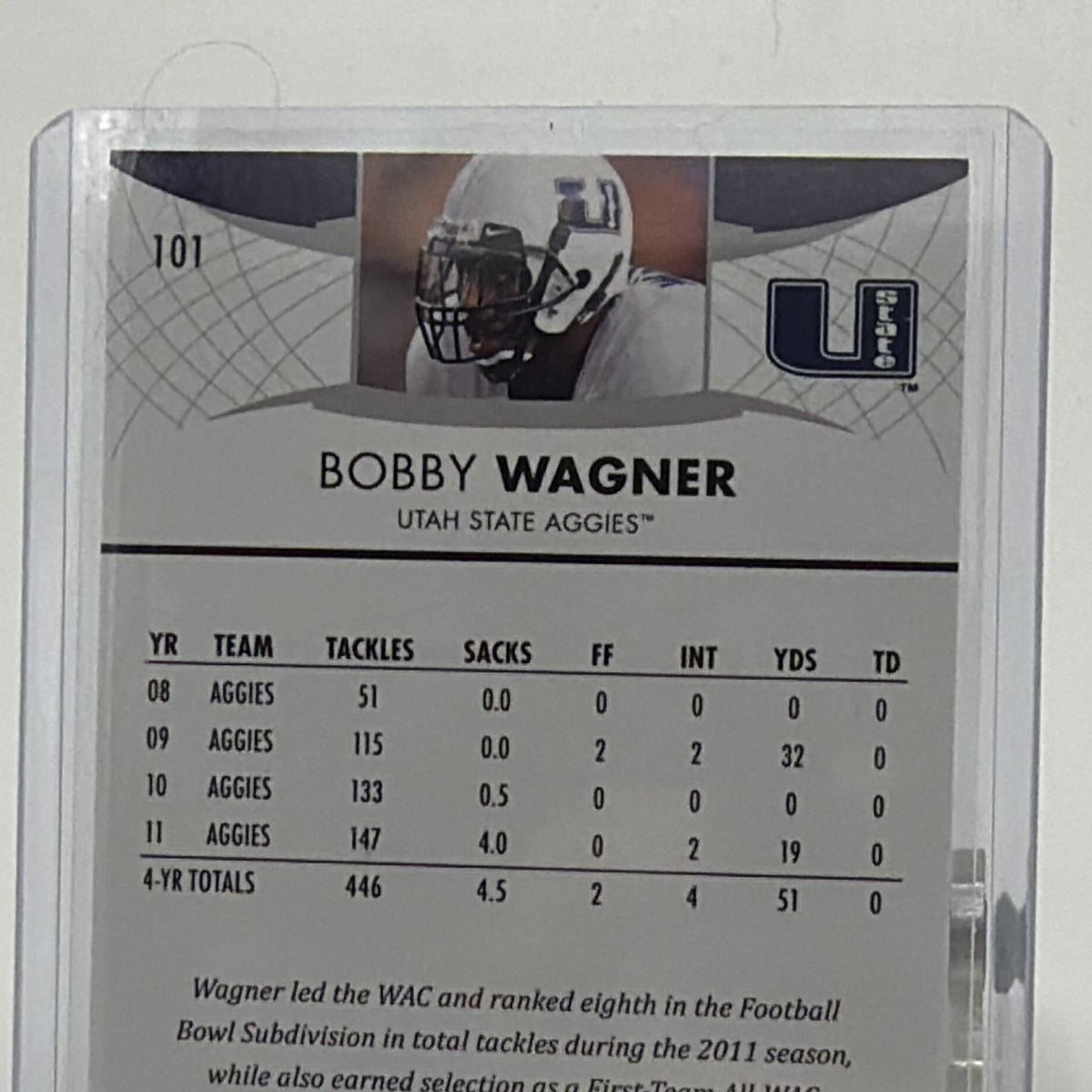 Upper Deck 2012 Star Rookies Bobby Wagner #101 Rookie Utah State Aggies Card