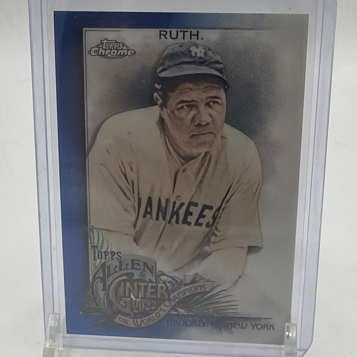 2022 Topps Allen & Ginter Chrome - Babe Ruth #42 Blue Refractor /150