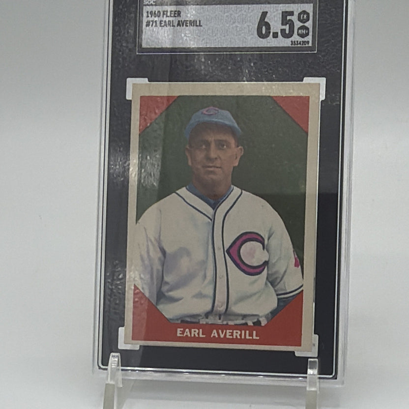 Fleer 1960 Fleer Earl Averill #71 Cleveland Indians MLB Baseball Card SGC 6.5