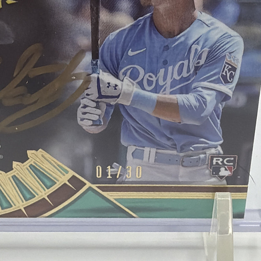 Topps 2023 Five Star Golden Graphs Gold Drew Waters Auto RC Royals #GG-DW 01/30