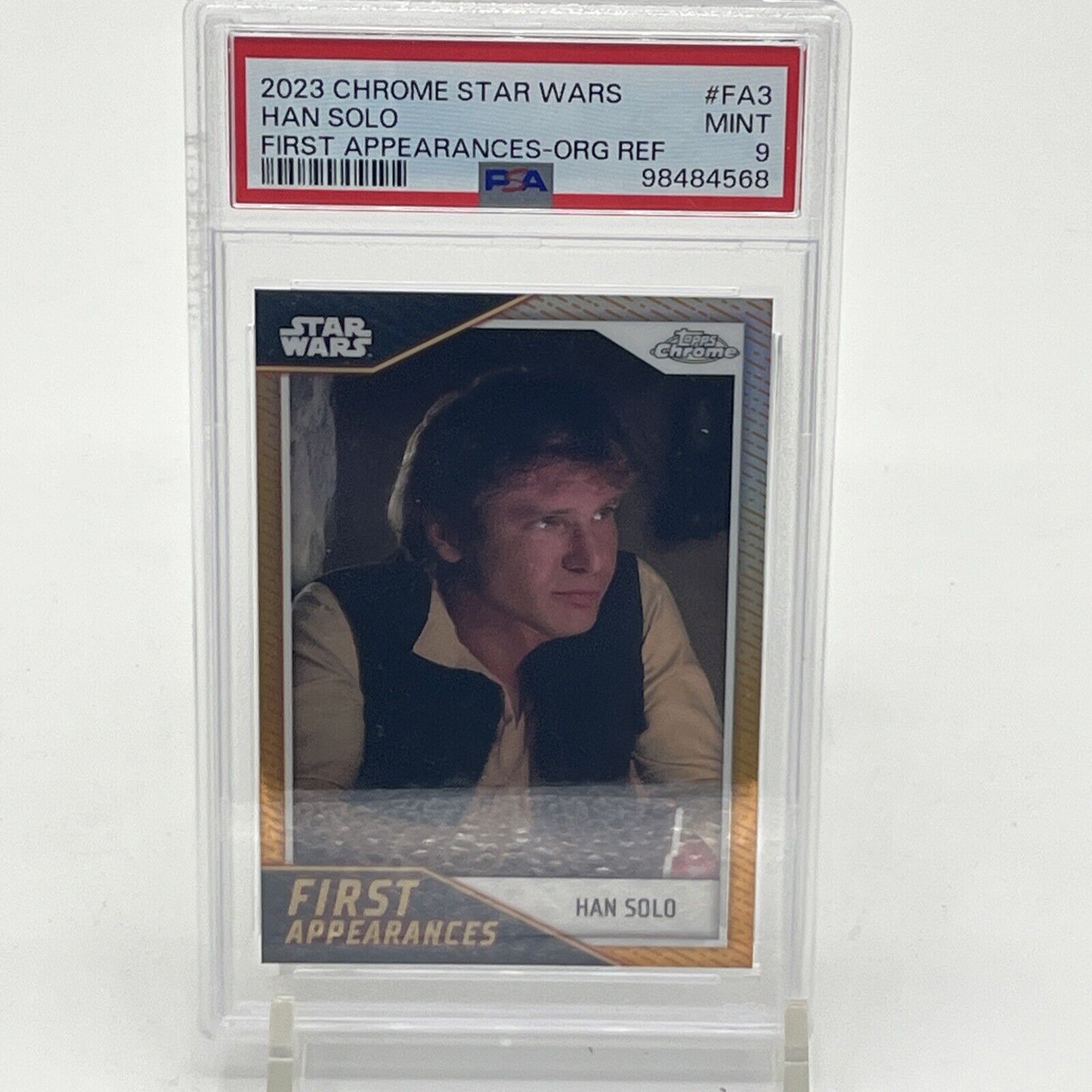 2022 Topps Chrome Star Wars Han Solo 20/25 PSA Grade 9 First Appearances FA-3