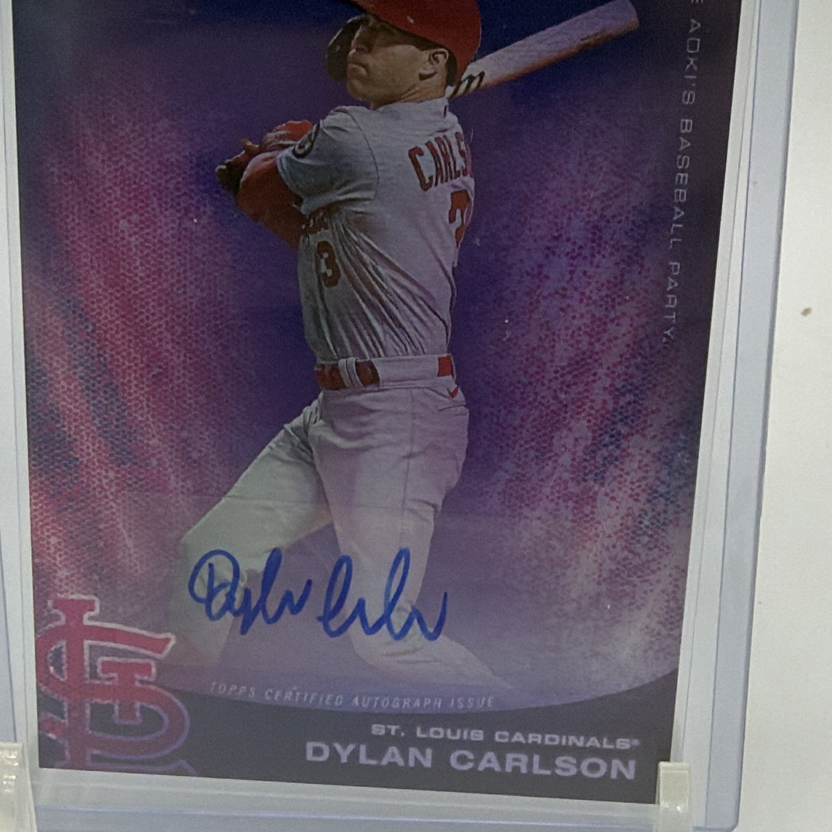 Topps 2022 X Steve Aoki Wave 1 Dylan Carlson Auto 95/99 #46A Cardinals